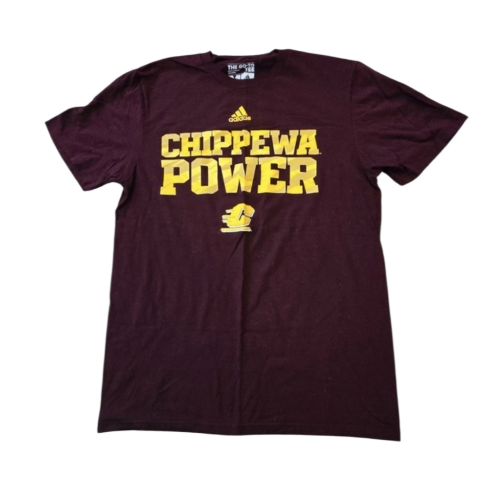 Adidas Chippewa Power Maroon and Yellow T-Shirt. M